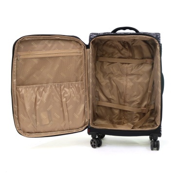 Troler Mediu Poliester 4 Roti Duble Ella Icon Urban Textil 2595 - 69 cm - Img 2
