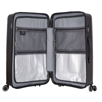Troler mediu Snowball SW47203, polipropilena, fermoar antifurt, cifru TSA, 4 roti duble, 69 cm, negru - Img 2