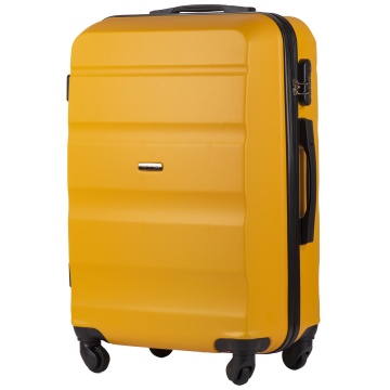 Troler Mediu WINGS ABS 4 Roti AT01- 66 cm Galben Mustar