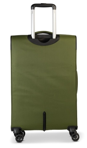 Troler mediu Worldpack Bern F10508, 68x42x27 cm, bagaj de cală, poliester, cifru TSA, 4 roți duble, verde olive - Img 7