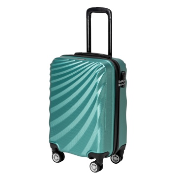 Troler Mic De Cabina, Rowex Pulse, ABS, 4 roti duble cu rotatie 360°, Cifru, 56 cm, Verde Smarald