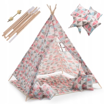 Cort de Joaca Wings pentru Copii Tipi Indian Roz - Img 2