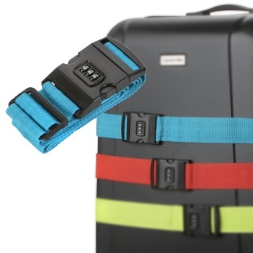 Curea de bagaj cu cifru CarryOn 505007, 183 cm, 100% nylon, albastru - Img 2