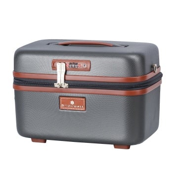 Geanta cosmetice Snowball SW52335, 35x24x23 cm, 100% ABS, cifru TSA, multiple compartimente, antracit