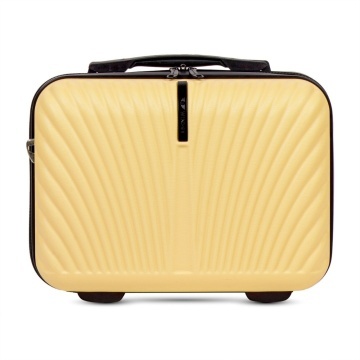 Geanta cosmetice Wings Swan, ABS, 34 x 28.5 x 15 cm, galben deschis, RESIGILAT - Img 4