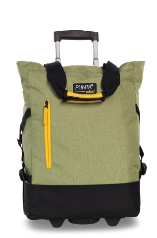 Geanta cumparaturi cu role Punta F10183 Verde Olive