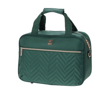 Geanta de voiaj Diplomat Monaco, 40x28x15 cm, bagaj de mana avion Wizz Air/Ryanair, poliester, verde