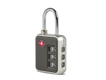 Lacăt TSA cu cifru pentru bagaj, 6.5x3x1.5 cm, metal, Worldpack F10379, gri - Img 2