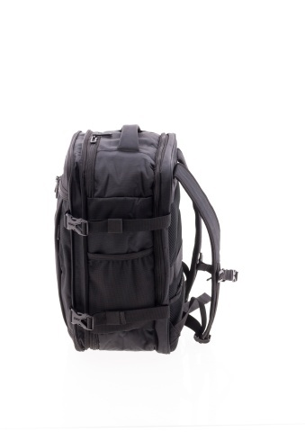 Rucsac avion 40x30x20/23 cm extensibil, bagaj de mână Wizz Air/Ryanair, 24/28L, poliester hidrofug, 15 inch, Gladiator Loop, negru - Img 7