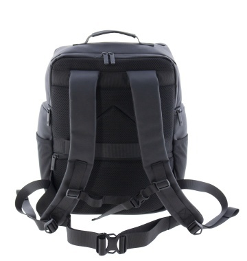 Rucsac avion 40x30x20/25 cm extensibil, bagaj de mână Wizz Air/Ryanair, 26/28L, poliester impermeabil, cu protecție RFID, 16 inch, Vogart Sync, negru - Img 7