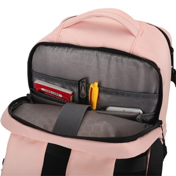 Rucsac calatorie Aventor AV201, bagaj de mana avion Ryanair/Wizz Air, 40x25x20 cm, poliester, maner tip geanta, rose - Img 3