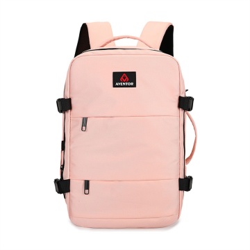 Rucsac calatorie Aventor AV201, bagaj de mana avion Ryanair/Wizz Air, 40x25x20 cm, poliester, maner tip geanta, rose - Img 13