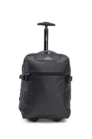 Rucsac cu Role Aventor 40x30x20 cm, Wizz Air/Ryanair, Extensibil, 24 L, Poliester Impermeabil, AV203, Negru