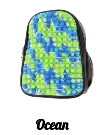 Rucsac Joy Pop It piele ecologica P11, 31 x 24 x 12 cm, Ocean