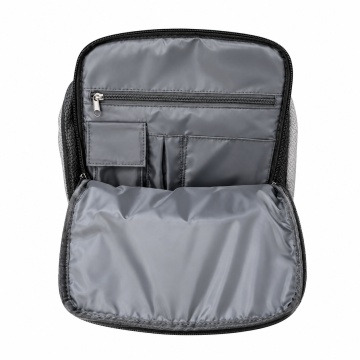 Rucsac Laptop 14" Davidts Portofino Wizz Air/Ryanair, 40 x 28 x 14 cm, Poliester 1680D/Piele ecologica, Gri - Img 5