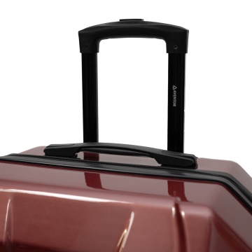 Set Troler de cabină Aventor + Geantă voiaj Benzi 40x25x20 cm, Grena - Img 8