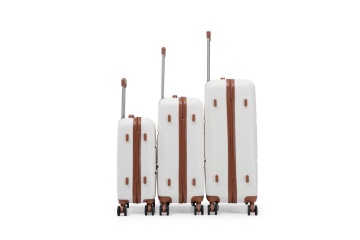 Set Trolere Aventor, ABS, Cifru, 4 Roți Duble 360°, AV107, 3 Piese, Alb - Img 22