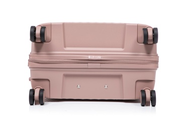 Set trolere Aventor AV106, polipropilenă, 1 bagaj de cabină si 2 de cală, cifru TSA, 4 roți duble 360°, rose - Img 10