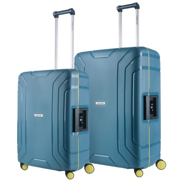 Set Trolere Polipropilena inchidere cu clapeta CarryOn STEWARD 2 Piese M+L Albastru