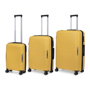 Set trolere TravelZ Swinger, polipropilena, cifru TSA, 4 roti duble, 3 piese, galben