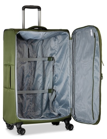 Set trolere Worldpack Bern F10508, 1 bagaj de cabina si 2 de cala, poliester, cifru TSA, 4 roti duble, verde olive - Img 3