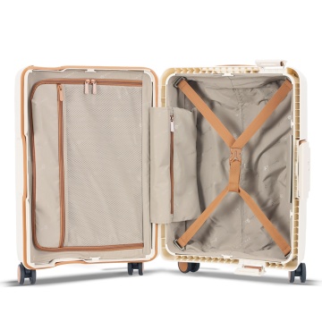 Troler Cabină 55x38x21 cm Snowball, 100% Polipropilenă, Închidere Clapetă, SW57203, Alb/Milky - Img 2