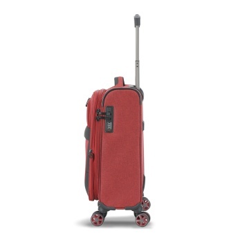 Troler Cabină Extensibil 55x35x20 cm Lee Cooper, Poliester, 4 Roti Duble, LC33503, Grena - Img 7