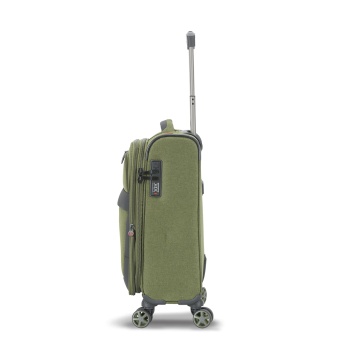 Troler Cabină Extensibil 55x35x20 cm Lee Cooper, Poliester, 4 Roti Duble, LC33503, Kaki - Img 15