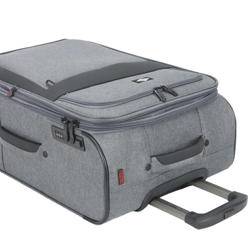 Troler Cabină Extensibil 55x35x20 cm Lee Cooper, Poliester, 4 Roti Duble, LC33503, Gri - Img 12