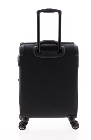 Troler Cabină Extensibil 55x38x20 cm Gladiator Helios, Poliester, Cifru TSA, 4 Roți Duble, Negru - Img 3