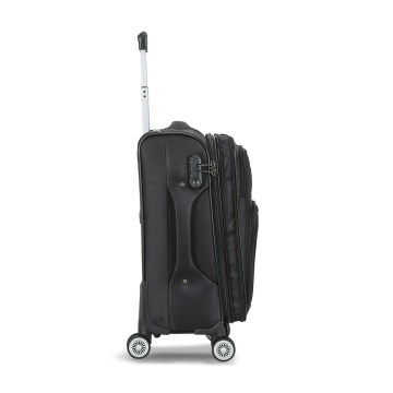 Troler cabină extensibil Madisson, 55x35x20/25 cm, poliester, 4 roți duble, cifru, SW55104, negru - Img 6