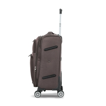 Troler cabină extensibil Madisson, 55x35x20/25 cm, poliester, 4 roți duble, cifru, SW55104, maro - Img 22