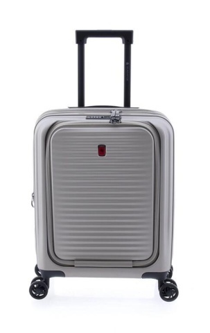 Troler Cabina Extensibil, Policarbonat, Comp. Laptop 15", Cifru TSA, Gladiator, Nomadtec, MG 3210 - 55 cm, Bej