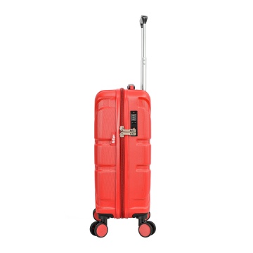 Troler Cabina Lee Cooper London, ABS, 4 Roti Duble, Cifru, 55 cm, Rosu - Img 4