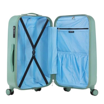 Troler Cabina, Policarbonat/ABS, 4 Roti Duble, cifru TSA, CarryOn Skyhopper, 55 cm, Verde - Img 2