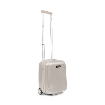 Troler cabina XS CarryOn Skyhopper Underseat, 40×30×20 cm, bagaj de mana Wizz Air, policarbonat, 19 L, cifru TSA, auriu - Img 6