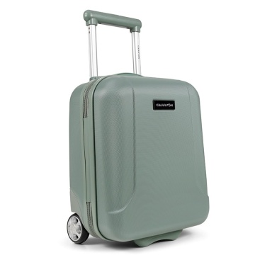 Troler cabina XS CarryOn Skyhopper Underseat, 40×30×20 cm, bagaj de mana Wizz Air, policarbonat, 19 L, cifru TSA, verde