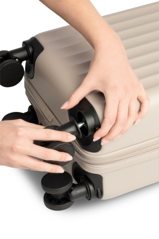 Troler Cabină XS Worldpack Underseat, 40×30×20 cm, Roți detașabile, ABS, 24 L, Bej - Img 2