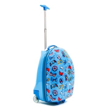 Troler Copii ABS/Policarbonat 2 Roti Ella Icon Joystick 46 x 30 x 24 cm Albastru - Img 7