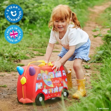 Troler copii Trunki Pepa Pig - 46 cm Rosu - Img 14