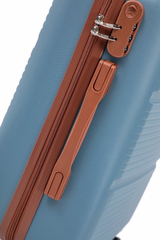 Troler de Cabină Aventor, 55x35x20 cm, ABS, Cifru, 4 roți duble 360°, 32 L, AV107, Albastru - Img 20