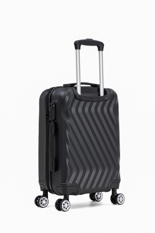 Troler de cabina Aventor AV104, 55x36x22 cm, bagaj de mana, 100%ABS, cifru, 4 roti duble 360°, negru - Img 14
