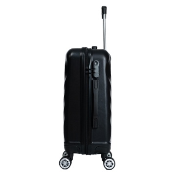 Troler de cabina Aventor AV104, 55x36x22 cm, bagaj de mana, 100%ABS, cifru, 4 roti duble 360°, negru - Img 6