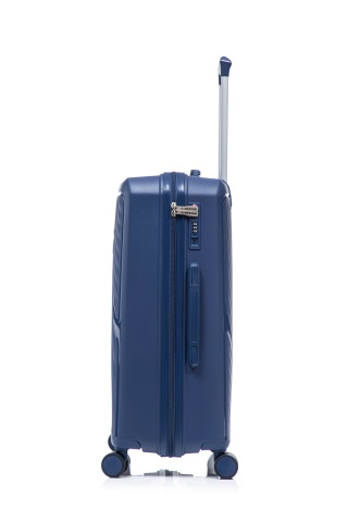 Troler de cabină Aventor AV106, 55x38x21.5 cm, polipropilenă, bagaj de mână, cifru TSA, 4 roți duble 360°, bleumarin - Img 8