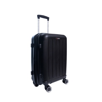 Troler de cabina extensibil Aventor AV101, 55x36x21.5 cm, bagaj de mana, polipropilena, +20% capacitate, fermoar antifurt, cifru TSA, negru - Img 15