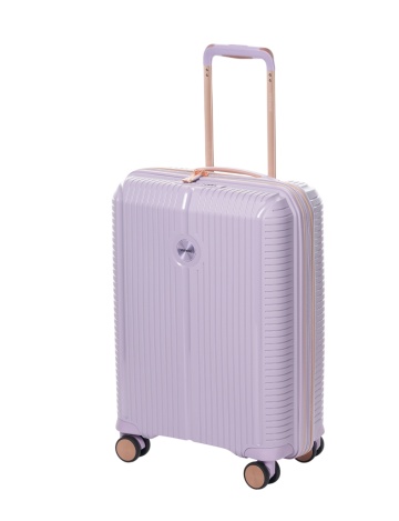 Troler de cabina extensibil Verage Rome, bagaj de mana, 55x38x20 cm, +20% capacitate, fermoar antifurt, polipropilena, cifru TSA, 4 roti 360°, mov