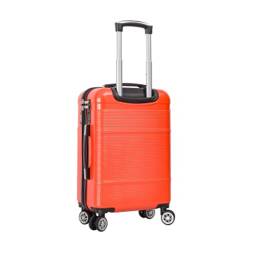 Troler de cabina Lee Cooper LC32203, policarbonat, 4 roti duble, cifru, 55 cm, rosu - Img 6
