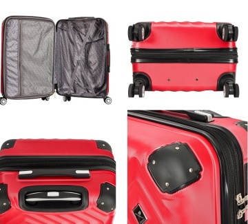 Troler de cabina Madisson SW44103, ABS, cifru, 4 roti duble, 35L, 55 cm, rosu - Img 3