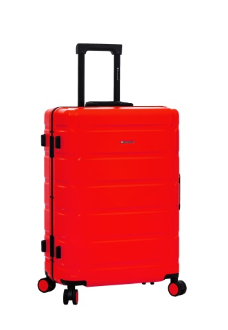 Troler de cabina Snowball SW20503, policarbonat, inchidere clapeta, cifru TSA, 55 cm, rosu