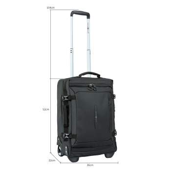 Troler de cabina Snowball SW42503, 52x36x22 cm, bagaj de mana, 36L, 2 roti, poliester impermeabil, negru - Img 3
